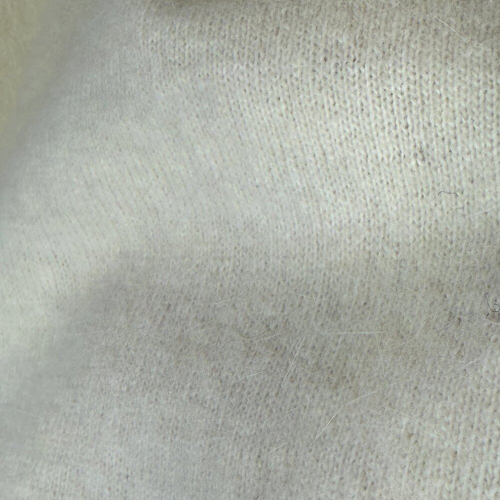 NWT Vintage Outlander Lambswool Angora Padded Shoulders Cream Dress Size XS - Picture 7 of 7